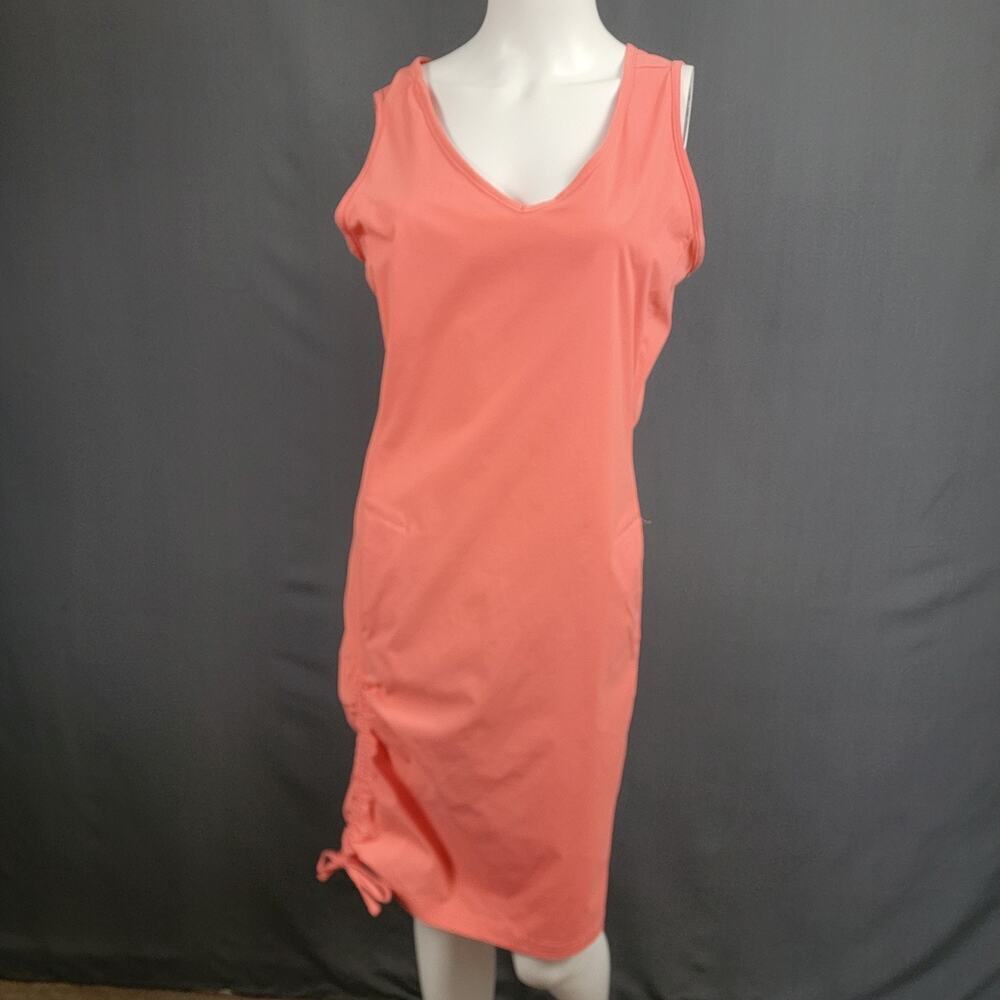 Columbia Coral Active Ruched Sleeveless Dress Large Outdoor Travel